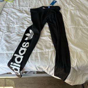 Medium Black Adidas Linear Leggings